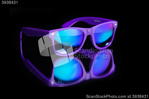 Image of colored sunglasses.