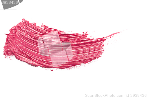 Image of red lipstick stroke isolated