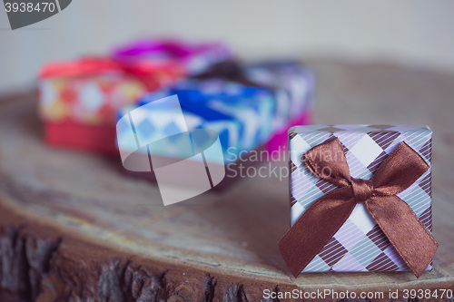 Image of Gift box with chocolate brown bow