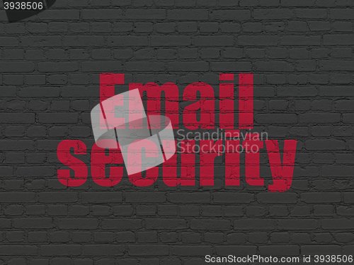 Image of Safety concept: Email Security on wall background