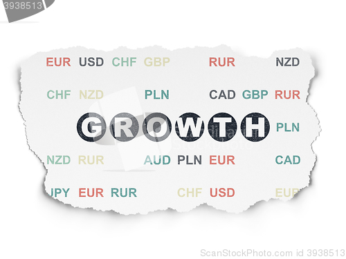 Image of Finance concept: Growth on Torn Paper background
