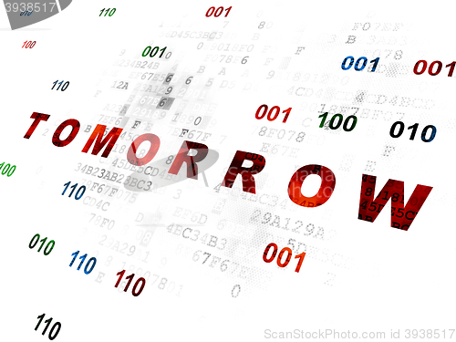 Image of Timeline concept: Tomorrow on Digital background