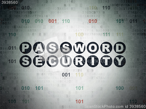Image of Safety concept: Password Security on Digital Data Paper background