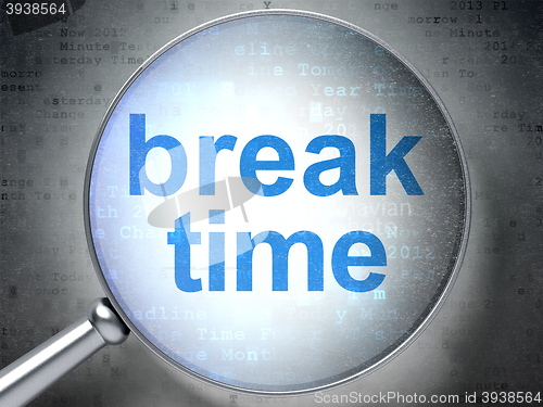 Image of Time concept: Break Time with optical glass