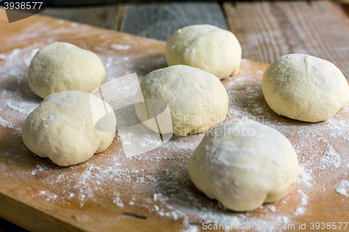 Image of Billets dough for baking buns.