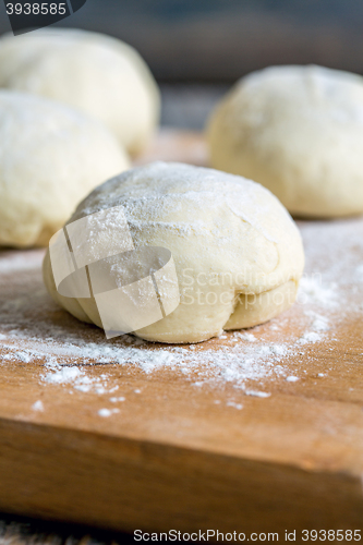 Image of  Billets dough for baking buns.