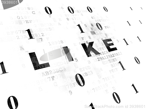 Image of Social media concept: Like on Digital background
