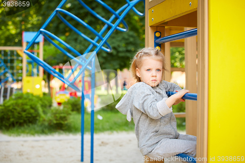 Image of Portrait of a Thoughtful LIttle Girl