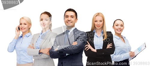 Image of group of happy business people