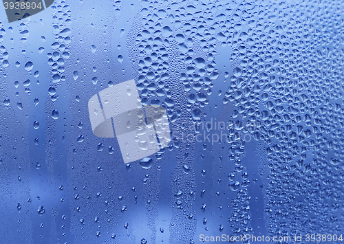 Image of Water drops on glass