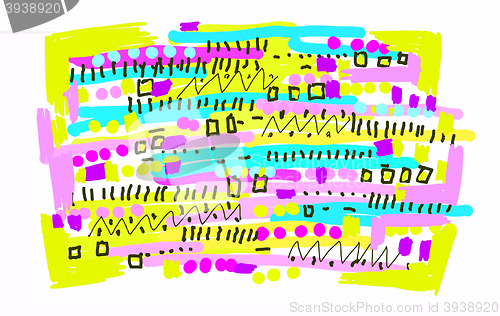 Image of Color abstract freehand pattern 
