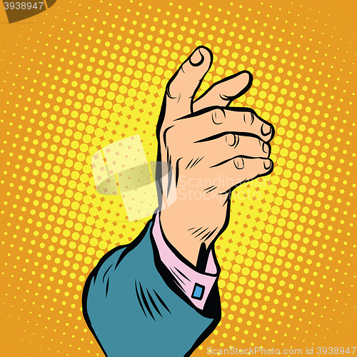 Image of Male hand pointing or holding