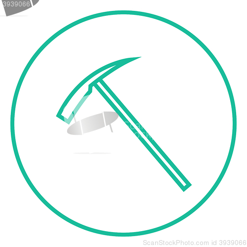 Image of Ice pickaxe line icon.