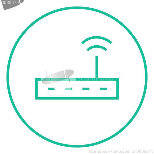 Image of Wireless router line icon.