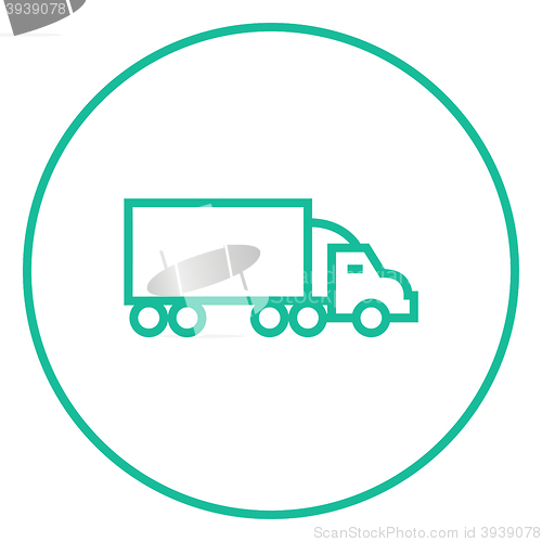 Image of Delivery truck line icon.