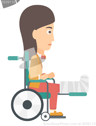 Image of Patient sitting in wheelchair.