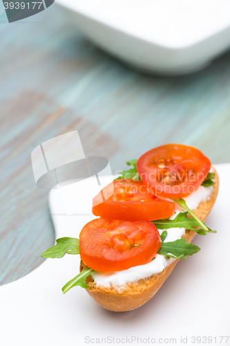 Image of Bruschetta with cottage cheese
