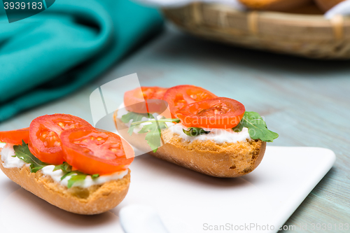 Image of Bruschetta with cottage cheese