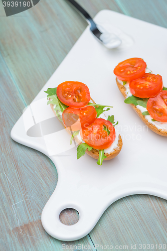 Image of Bruschetta with cottage cheese