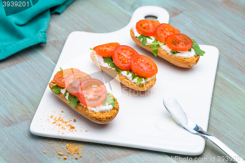 Image of Bruschetta with cottage cheese