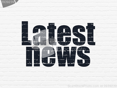 Image of News concept: Latest News on wall background