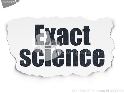 Image of Science concept: Exact Science on Torn Paper background