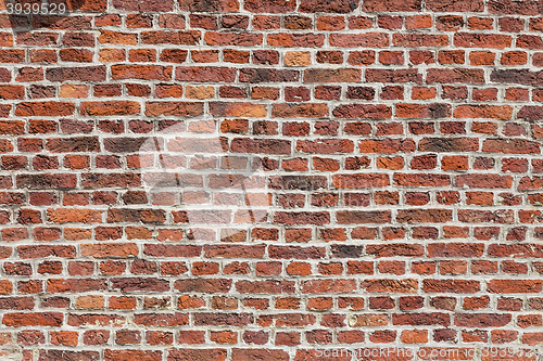 Image of Background of old vintage brick wall.