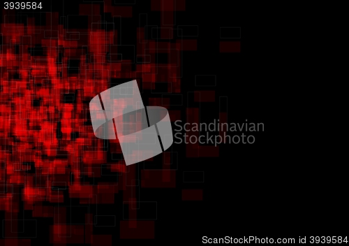 Image of Dark red tech grunge squares background