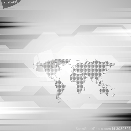 Image of Geometric grey hi-tech background