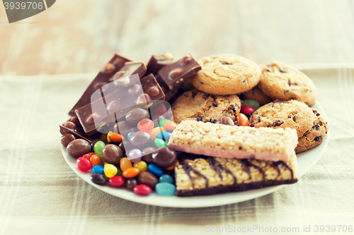 Image of close up of sweets on table
