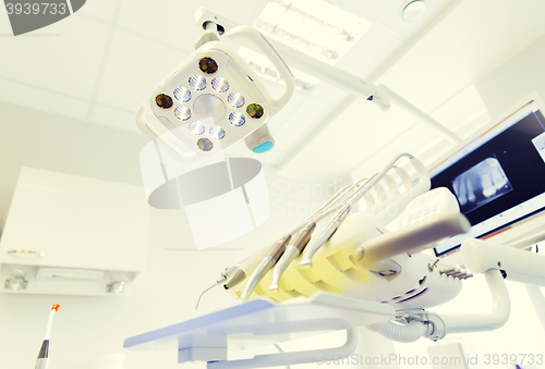 Image of close up of equipment at dental clinic office