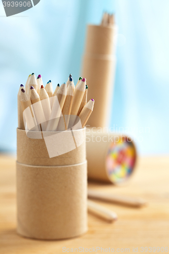 Image of Colored pencils in pencil case