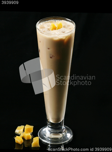 Image of iced coffee with milk and mango