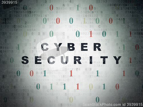 Image of Security concept: Cyber Security on Digital Data Paper background