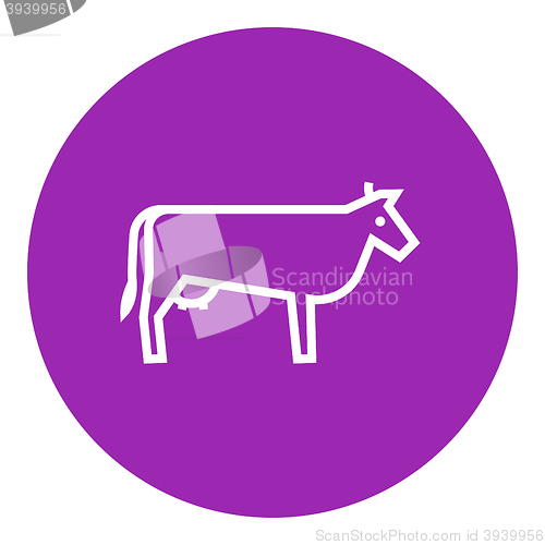 Image of Cow line icon.