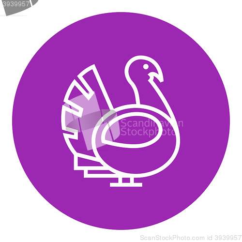 Image of Turkey line icon.