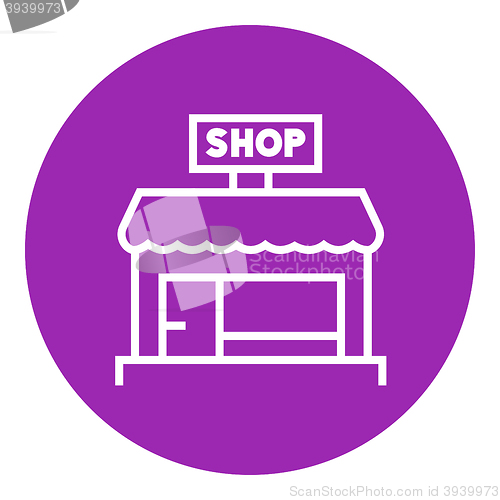 Image of Shop store line icon.