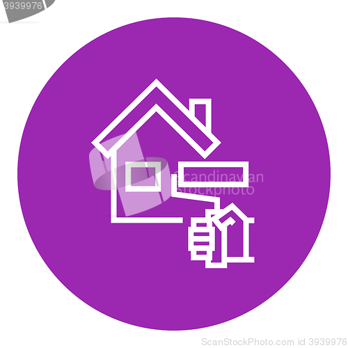 Image of House painting line icon.