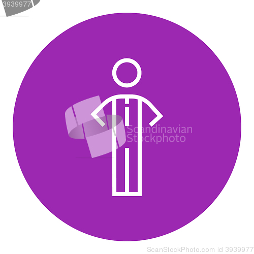 Image of Businessman standing line icon.