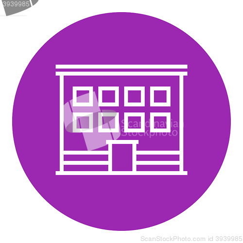 Image of Office building line icon.