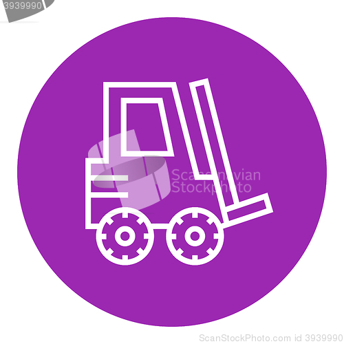 Image of Forklift line icon.