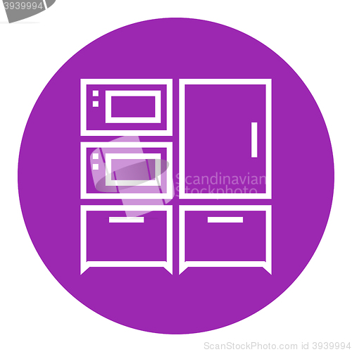 Image of Household appliances line icon.