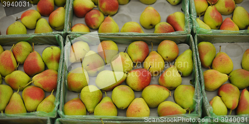 Image of background of ripe juicy pears