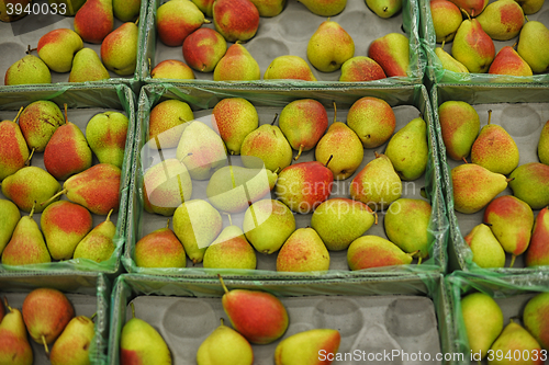Image of background of ripe juicy pears