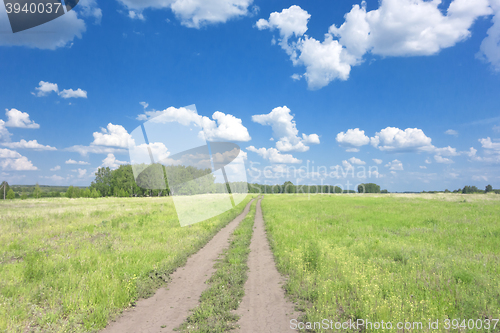 Image of road and blue sky