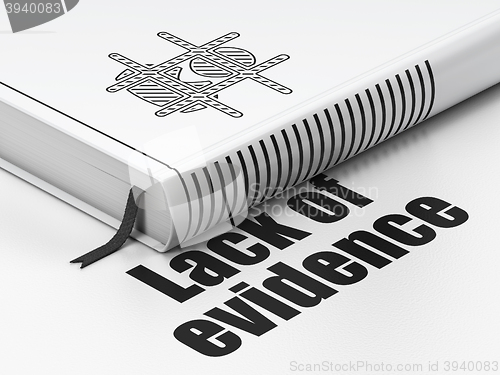 Image of Law concept: book Criminal, Lack Of Evidence on white background