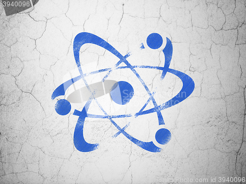 Image of Science concept: Molecule on wall background