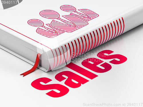 Image of Marketing concept: book Business People, Sales on white background