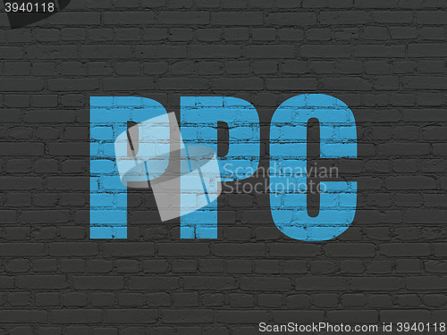 Image of Marketing concept: PPC on wall background