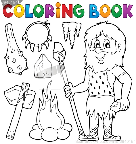Image of Coloring book prehistoric thematics 1